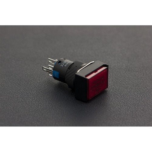 《お取り寄せ商品》Self Locking Lamp Press Button- Red--販売終了