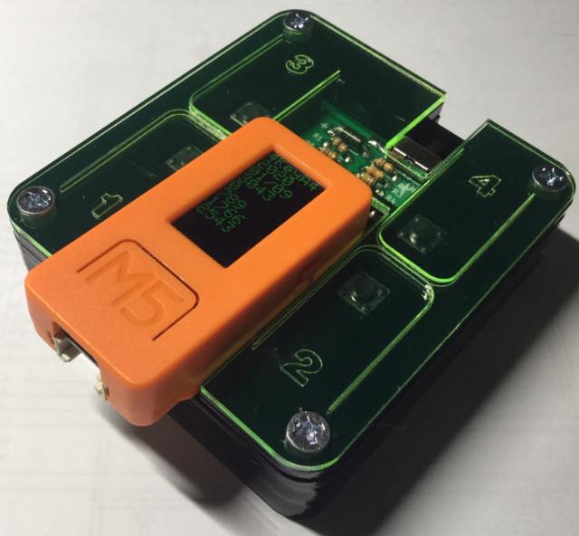 M5StickC用拡張4キー補助電池デバイス - M5STICKC-4KEYA4