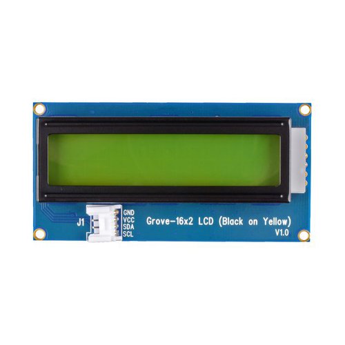 GROVE - 16 x 2 LCD(黄背景・黒文字)