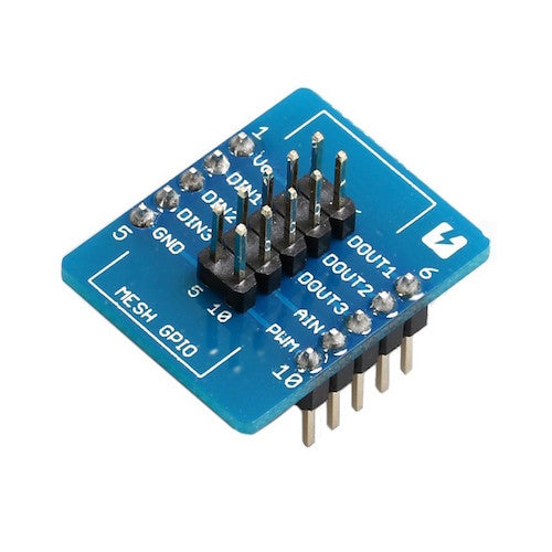 MESH GPIOブロック用ピッチ変換用基板 2列(ピンヘッダ実装済み)