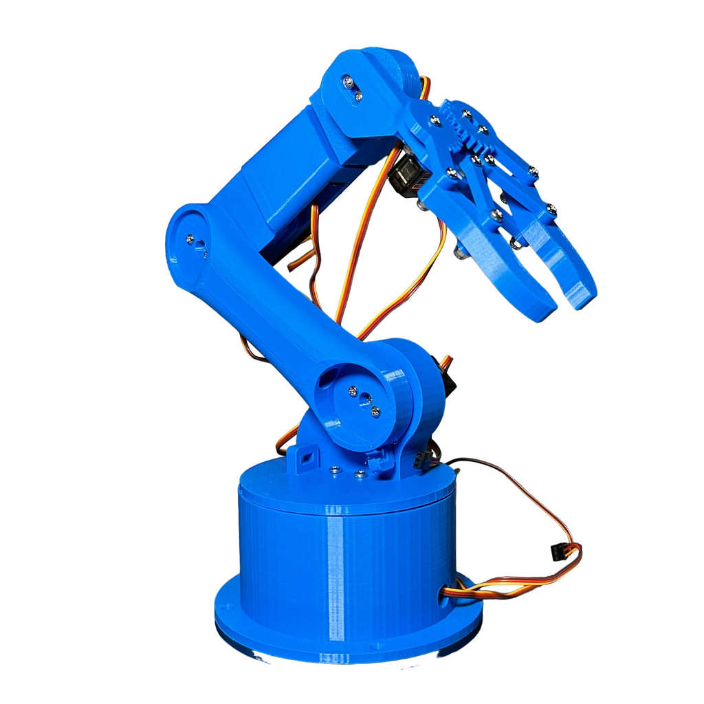 Brazo Robot Azul 6 grados para ANDROID