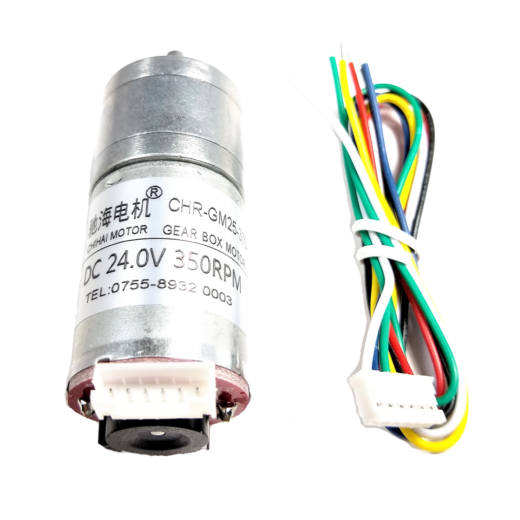 Motor de engranaje con Encoder 24V DC 350 RPM