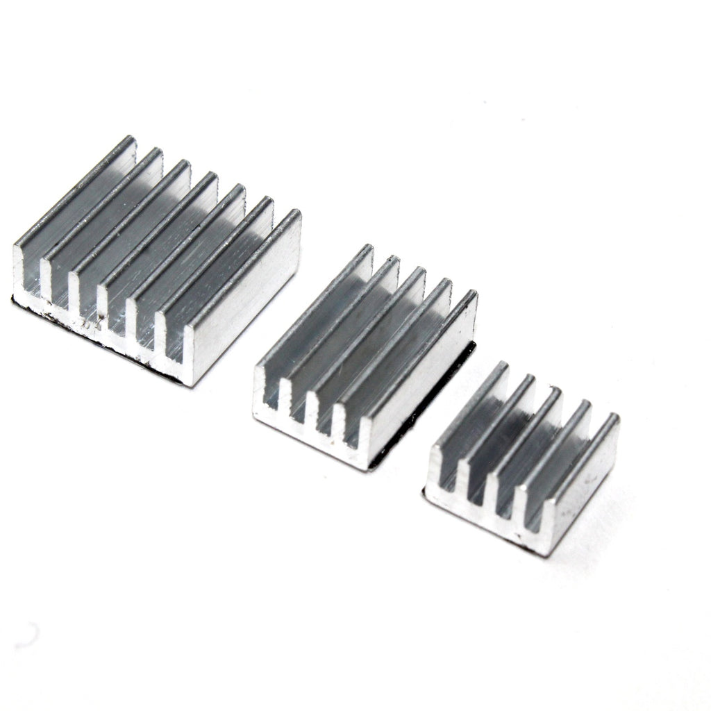 kit 3 disipadores plateados para raspberry 3B+