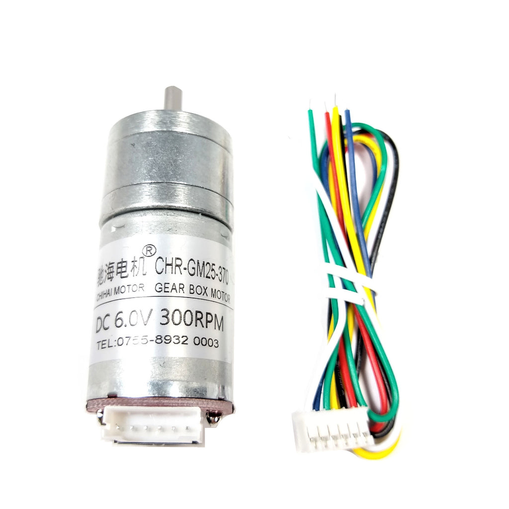 Motor de engranaje con Encoder 6V DC 300 RPM
