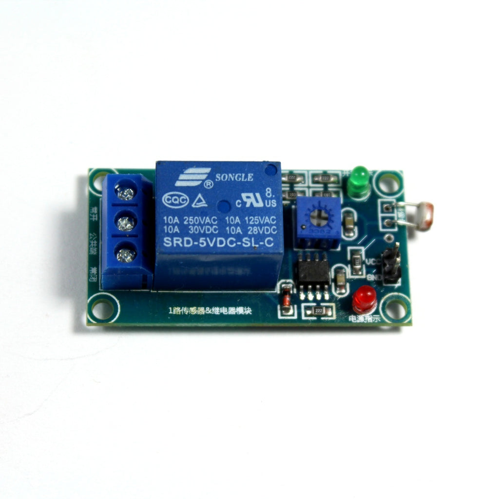 Sensor de intensidad luminosa con rele