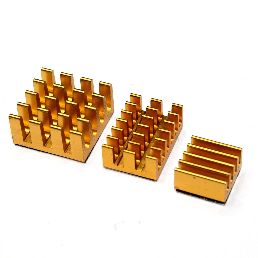 kit 3 disipadores dorado para raspberry 3B+