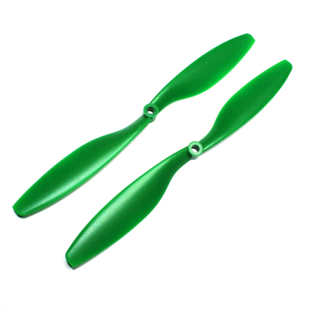 Par de hélices, propelas de nylon 10x4.5 Verde para drone