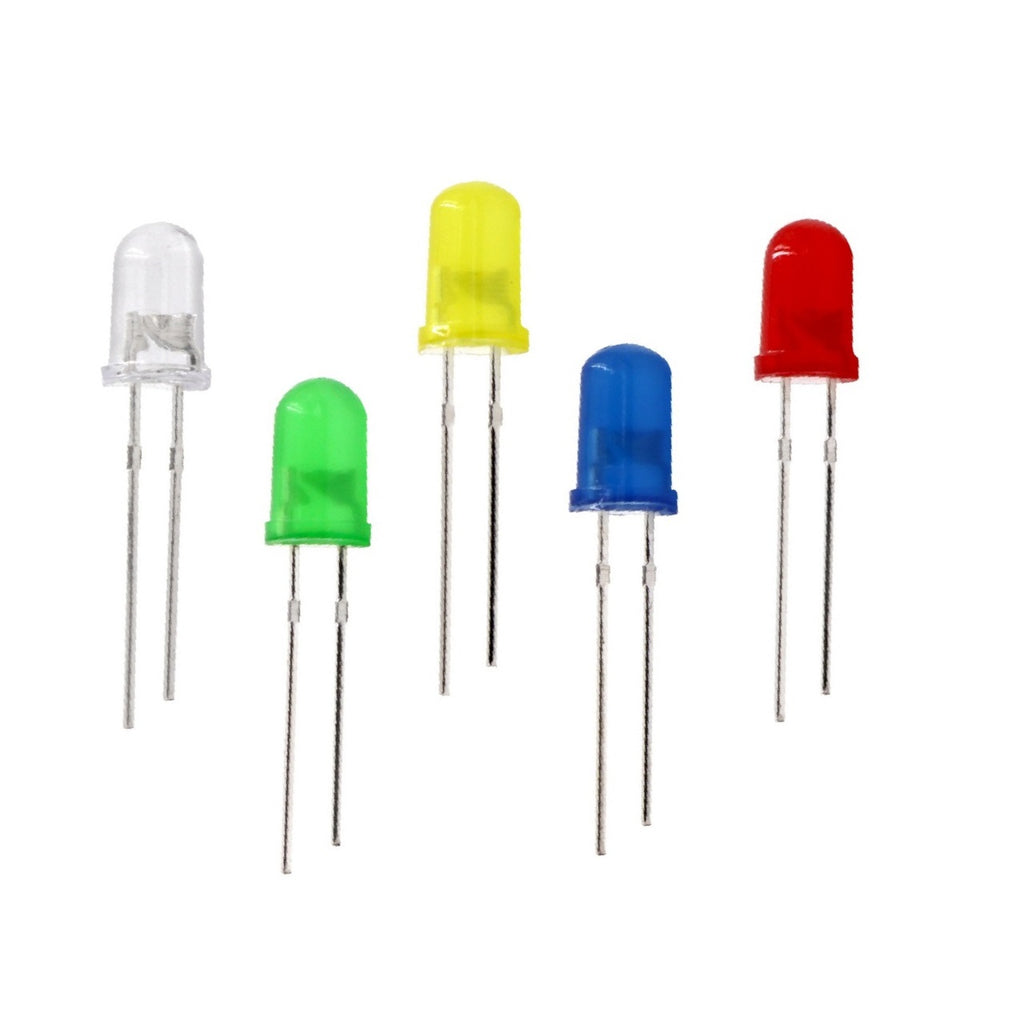 Paquete de 100 leds difusos 5mm varios colores