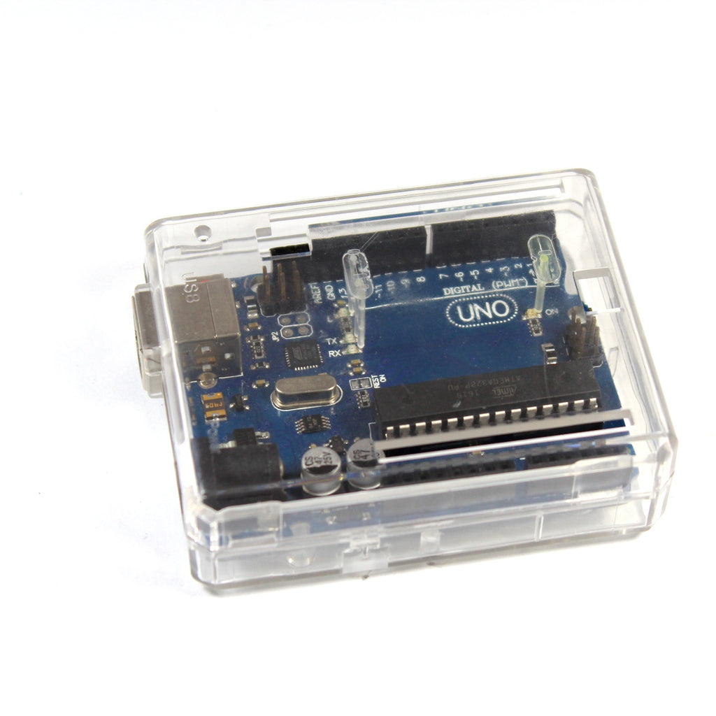 Carcasa de Plástico ABS para Arduino Uno transparente