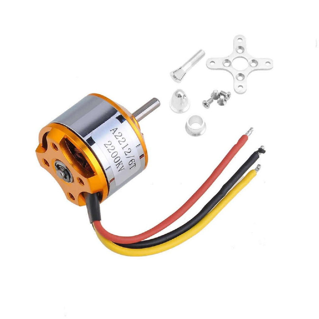Motor sin escobillas (Brushless) A2212/6T KV2200 para drone