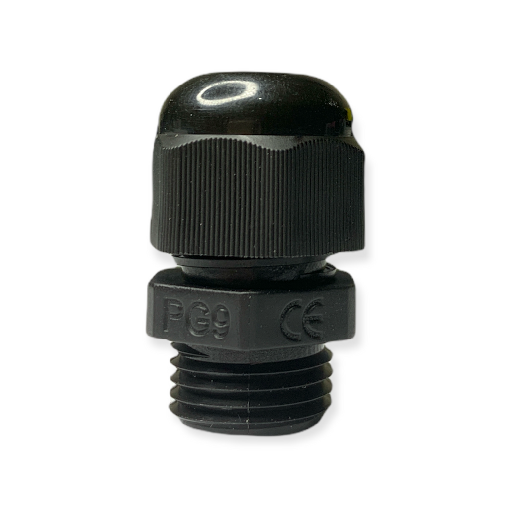 Conector PG9 nylon negro Ip68