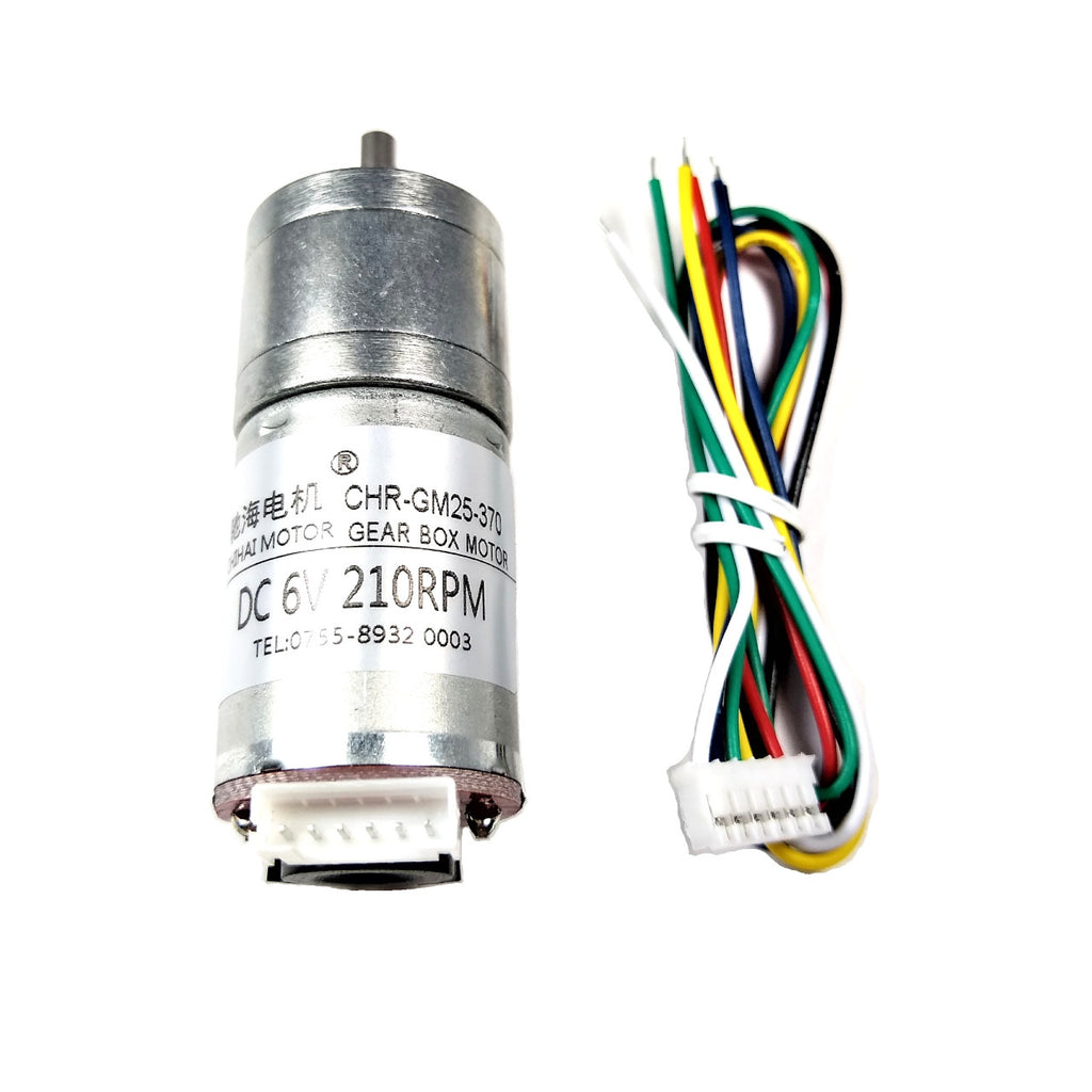Motor de engranaje con Encoder 6V DC 210 RPM