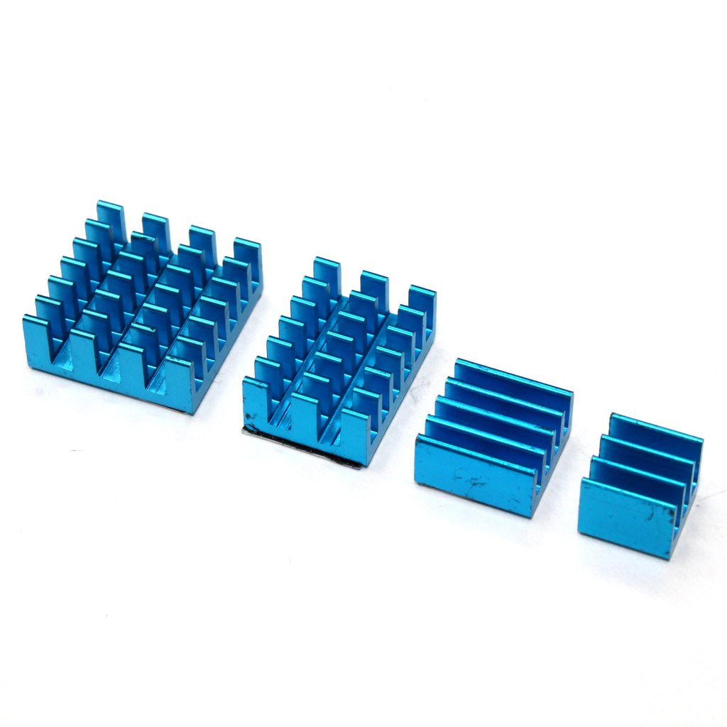 kit 4 disipadores azul para raspberry 4