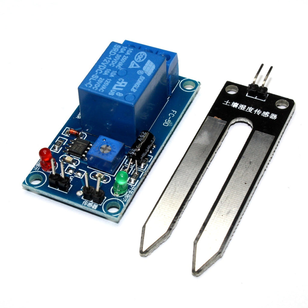 Sensor de humedad de tierra con relevador