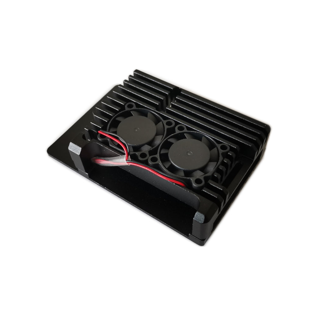 Carcasa de aluminio con doble ventilador para Raspberry Pi 4b