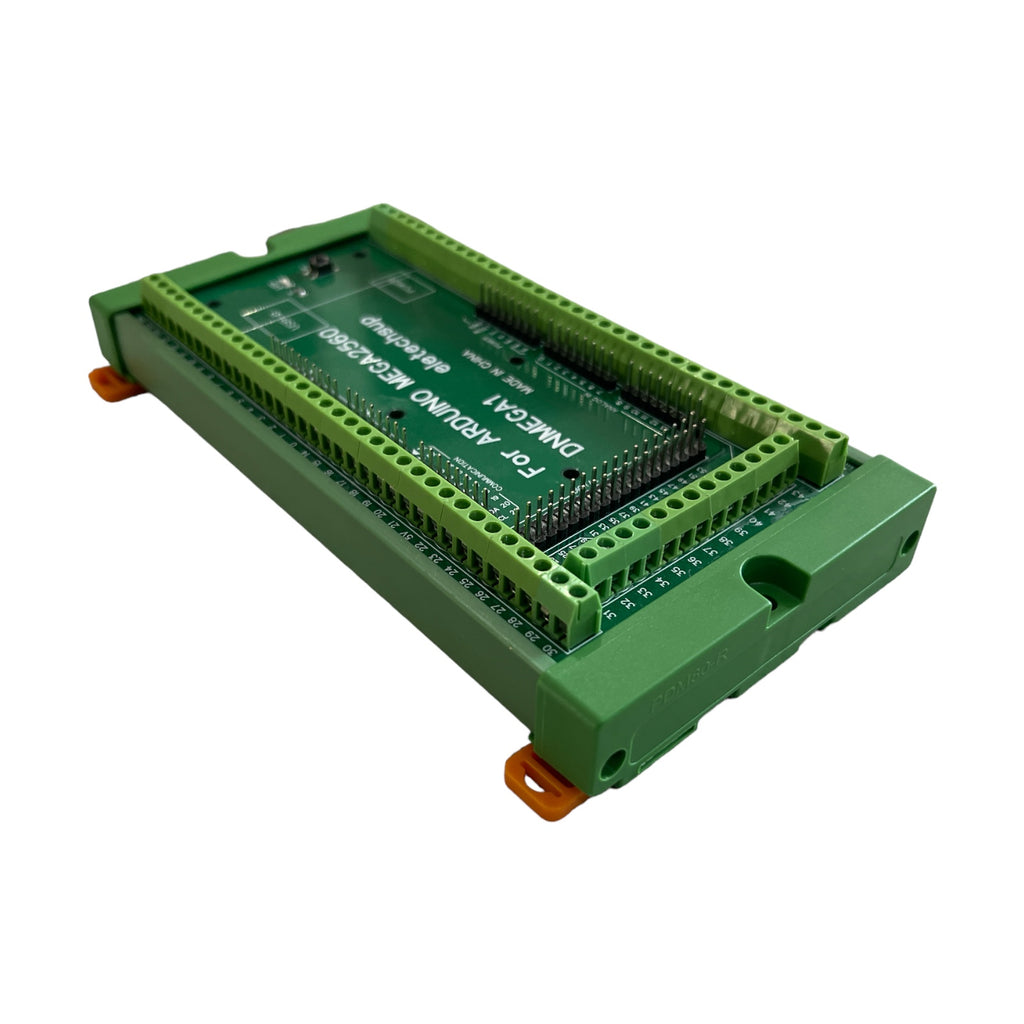 Tornillo shield para arduino mega/due con case base montaje riel din