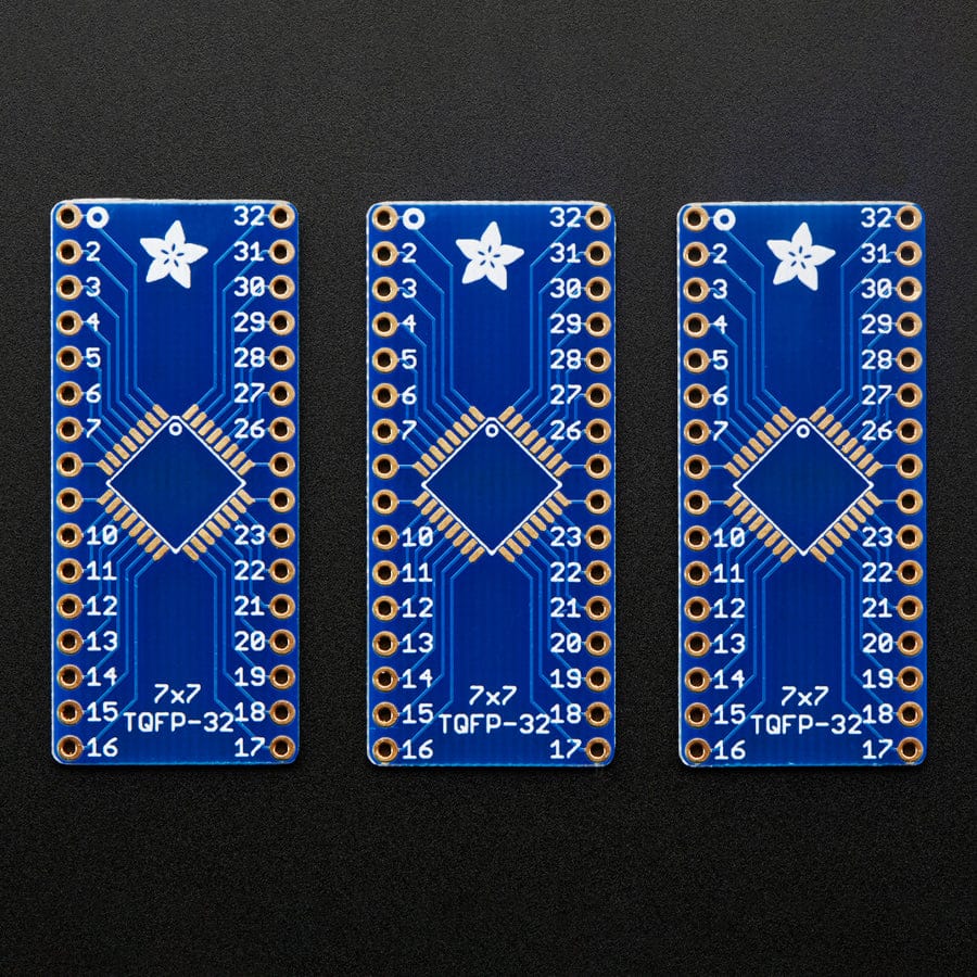 SMT Breakout PCB for 32-QFN or 32-TQFP - 3 Pack!
