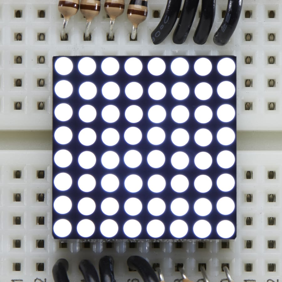 Miniature Ultra-Bright 8x8 White LED Matrix