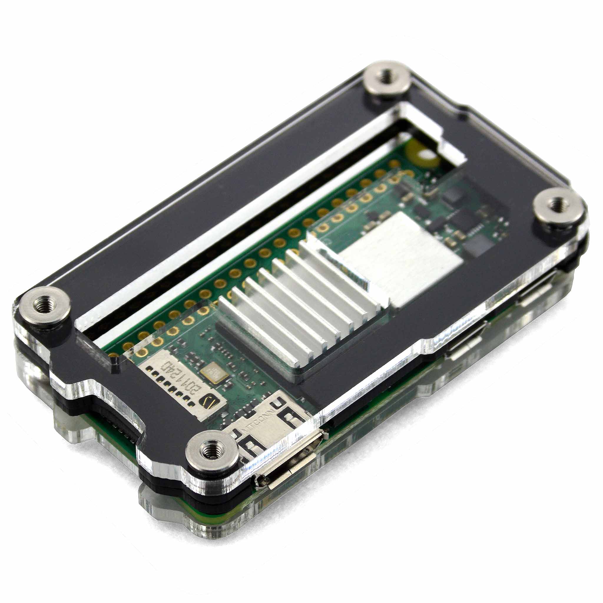 Zebra Zero GPIO Raspberry Pi Zero 2 Case - Black Ice [Discontinued]