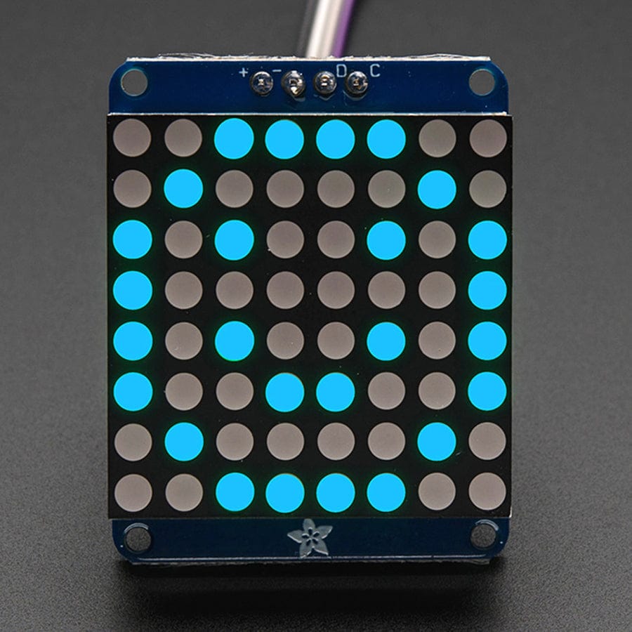 Adafruit Small 1.2" 8x8 LED Matrix with I2C Backpack - Blue