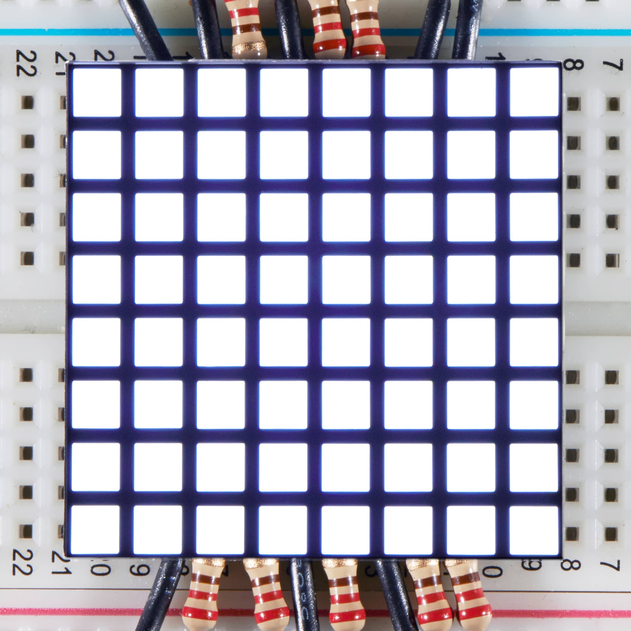 1.2" 8x8 Matrix Square Pixel - White (KWM-R30881CWB-Y)