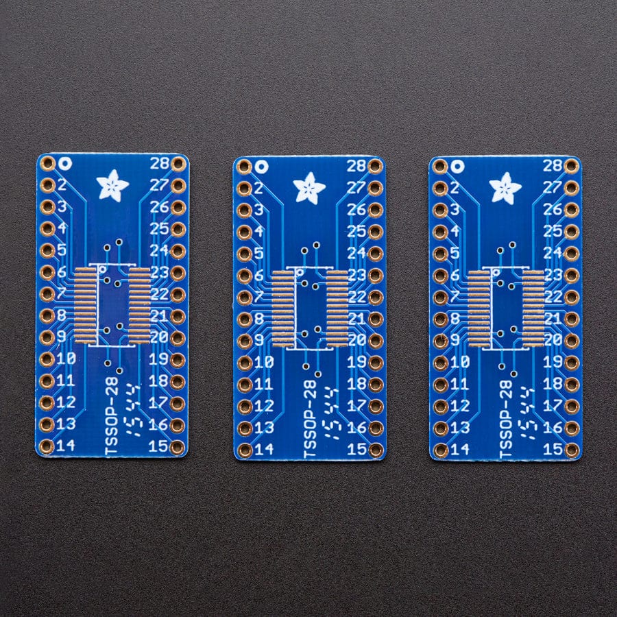 SMT Breakout PCB for SOIC-28 or TSSOP-28 - 3 Pack!