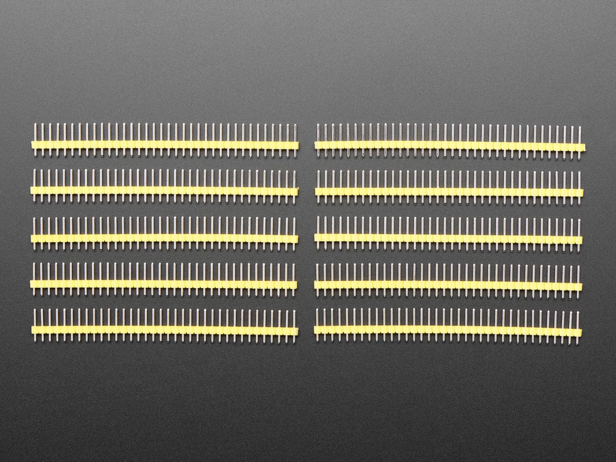 Break-away 0.1" 36-pin strip male header - Yellow - 10 pack