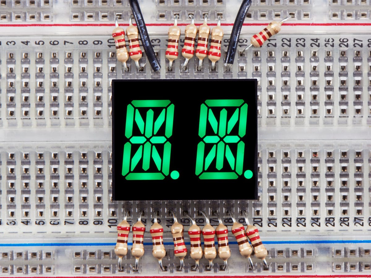 Dual Alphanumeric Display - Green 0.54" Digit Height - Pack of 2