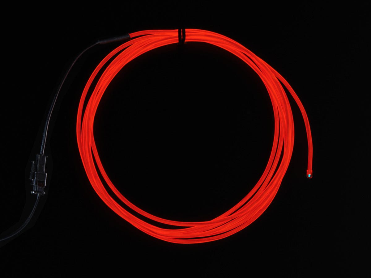 EL wire starter pack - Red 2.5 meter (8.2 ft) [discontinued]