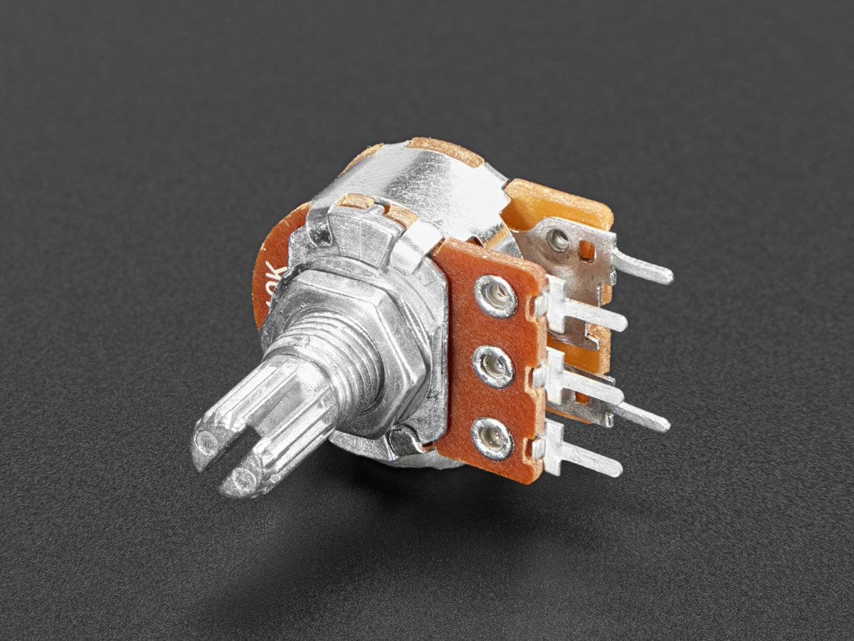 Panel Mount 10K Log Potentiometer w/ On-Off Switch (10K Log w/ Switch)