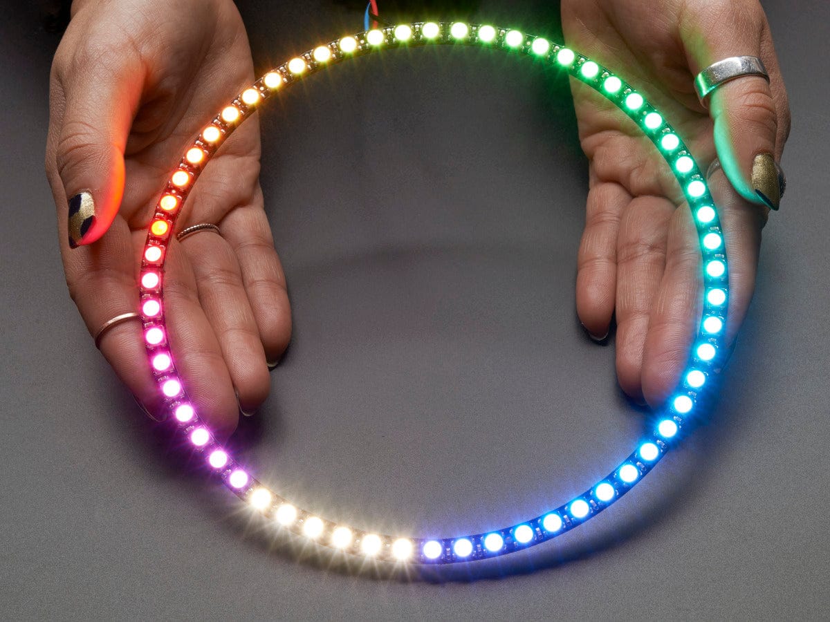 NeoPixel 1/4 60 Ring - 5050 RGBW LED w/ Integrated Drivers (Natural White - ~4500K) [Discontinued]