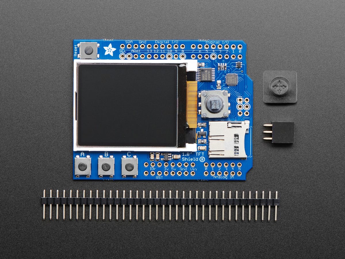 Adafruit 1.8" Color TFT Shield w/microSD and Joystick (v 2)