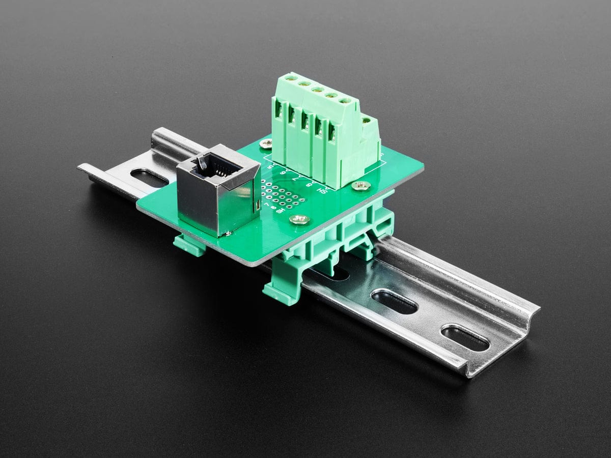 DIN Rail RJ-45 To Terminal Block Adapter (Vertical Jack) [discontinued]