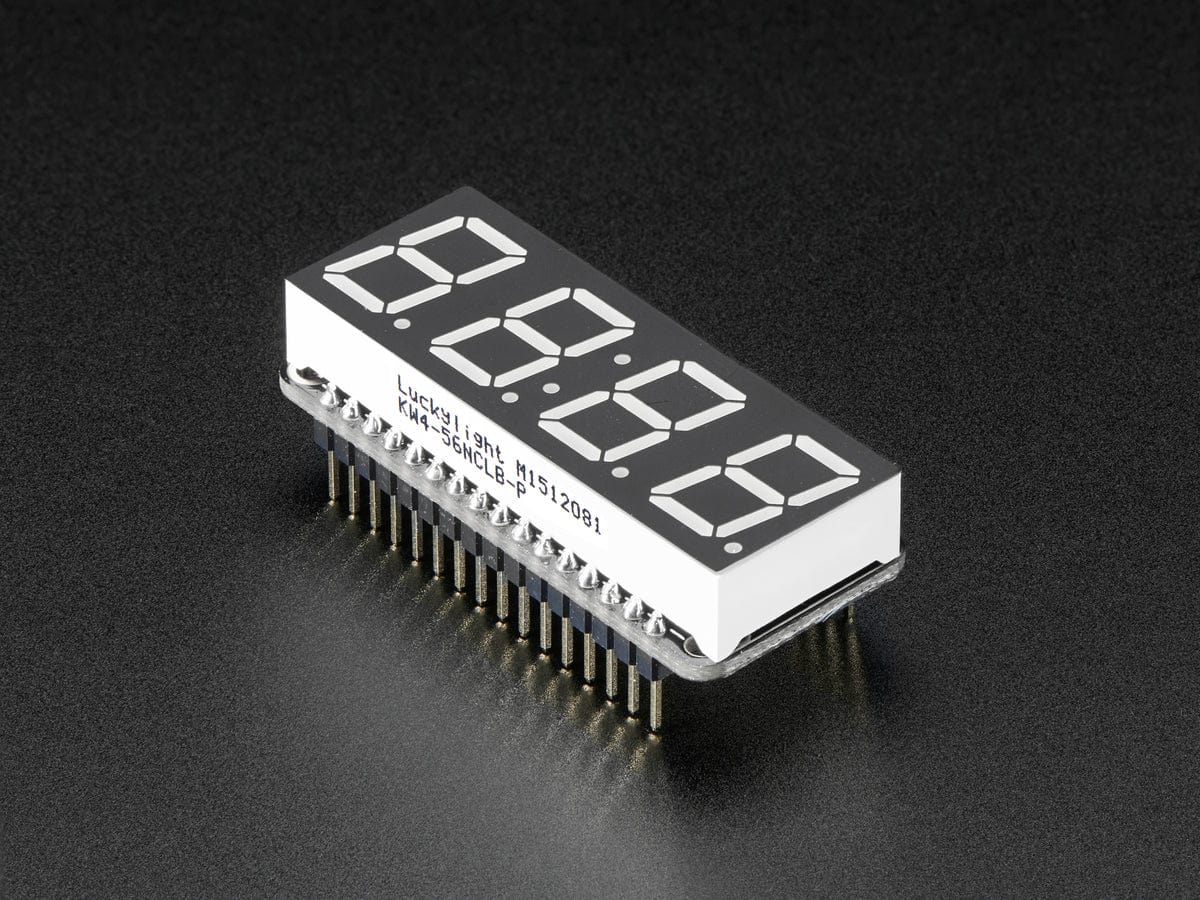 Adafruit 0.56" 4-Digit 7-Segment FeatherWing Display - Red [Discontinued]