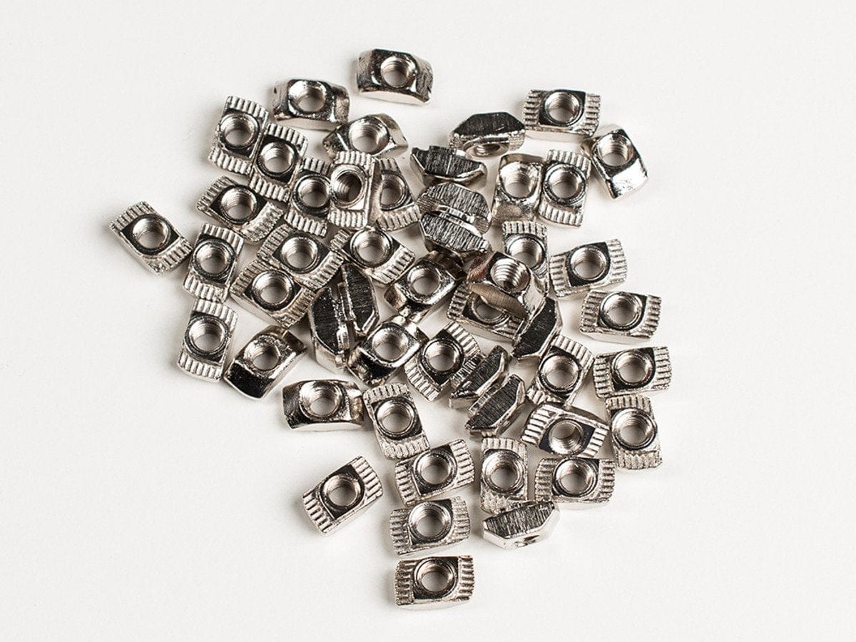 Aluminum Extrusion Slim T-Nut for 20x20 - M4 Thread - pack of 50 [Discontinued]
