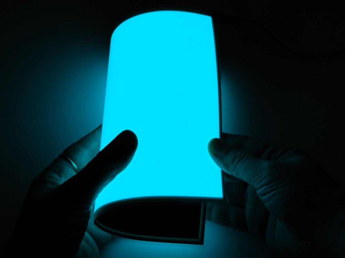 Electroluminescent (EL) Panel - 20cm x 15cm Aqua