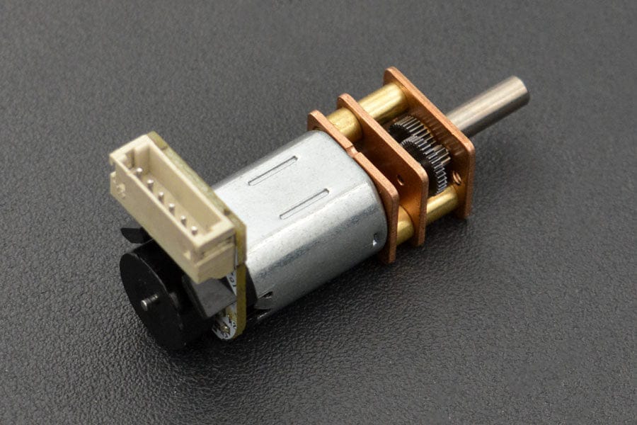 Micro Metal Geared Motor with Encoder - 6V 105RPM 150:1