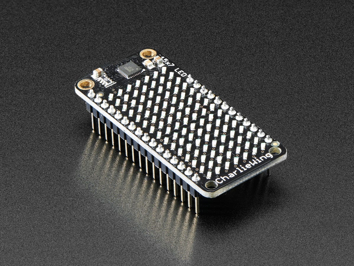 Adafruit 15x7 CharliePlex LED Matrix Display FeatherWing Yellow [Discontinued]