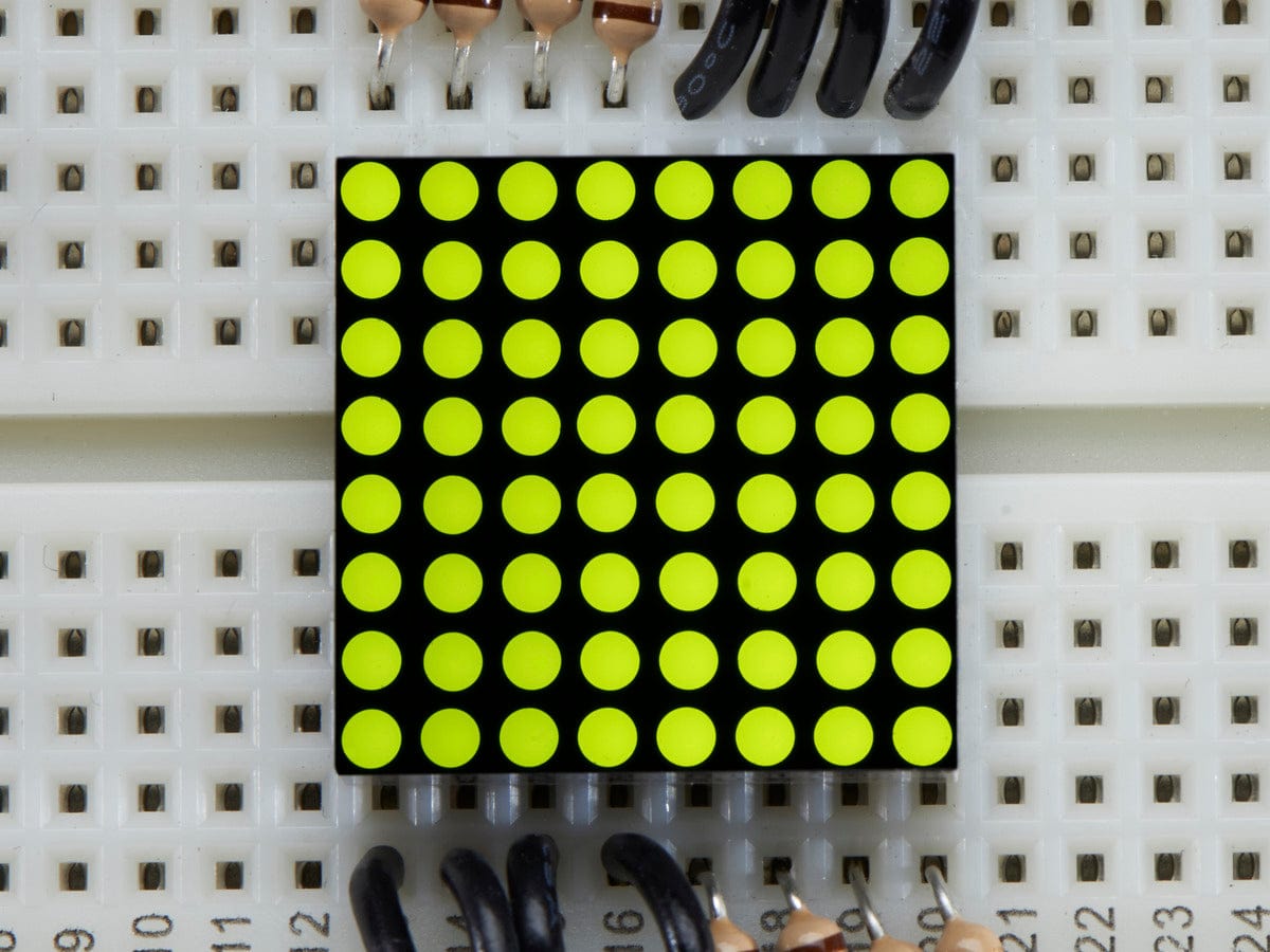 Miniature 8x8 Yellow-Green LED Matrix [Discontinued]