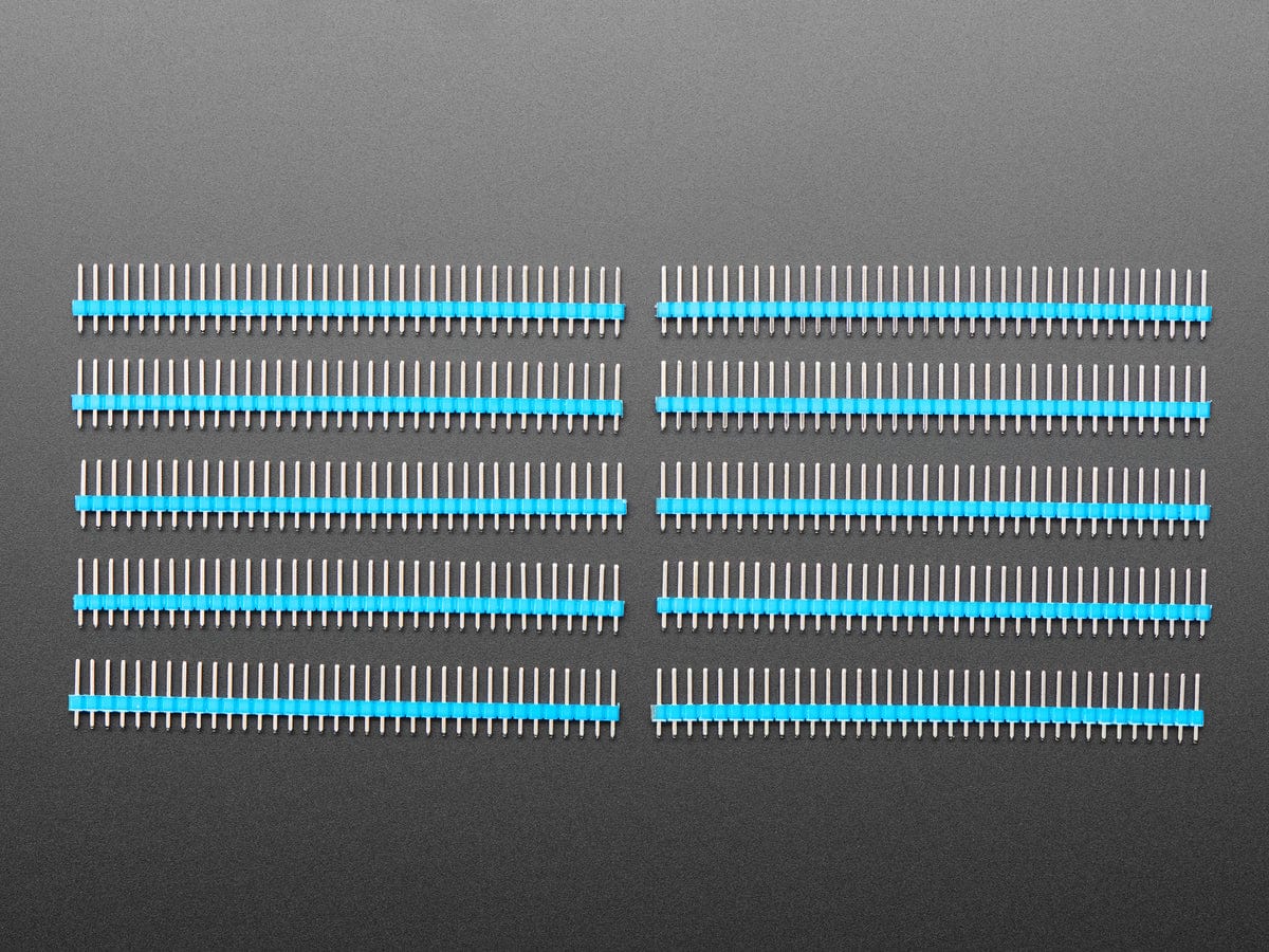 Break-away 0.1" 36-pin strip male header - Blue - 10 pack