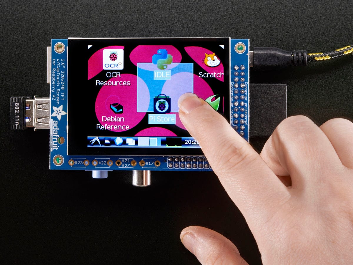 PiTFT 2.8" TFT 320x240 + Capacitive Touchscreen for Raspberry Pi [Discontinued]