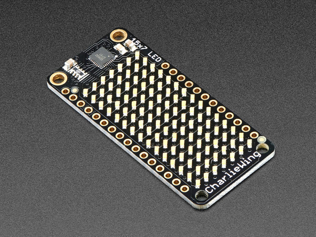 Adafruit 15x7 CharliePlex LED Matrix FeatherWing - Warm White [Discontinued]