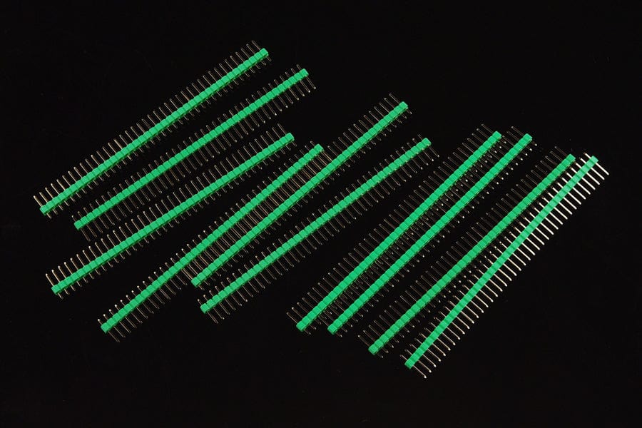 0.1″ (2.54 mm) Arduino Male Pin Headers (Straight Green 10PCS) [Discontinued]