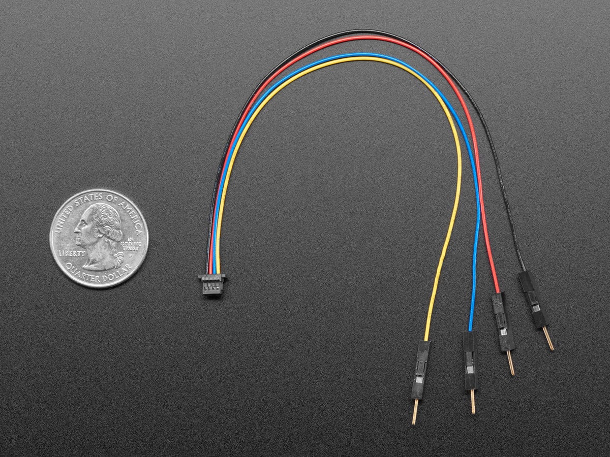 STEMMA QT / Qwiic JST-SH 4-pin to Male Jumper Wires (150mm)