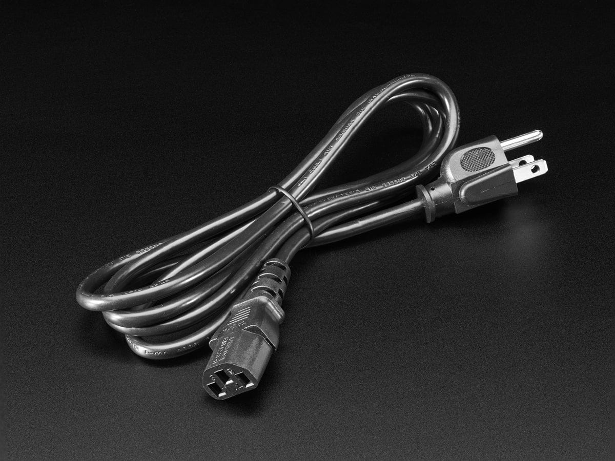 Power Cord Cable w/ 3 Conductor PC Power Connector Socket [US STYLE] [Discontinued]