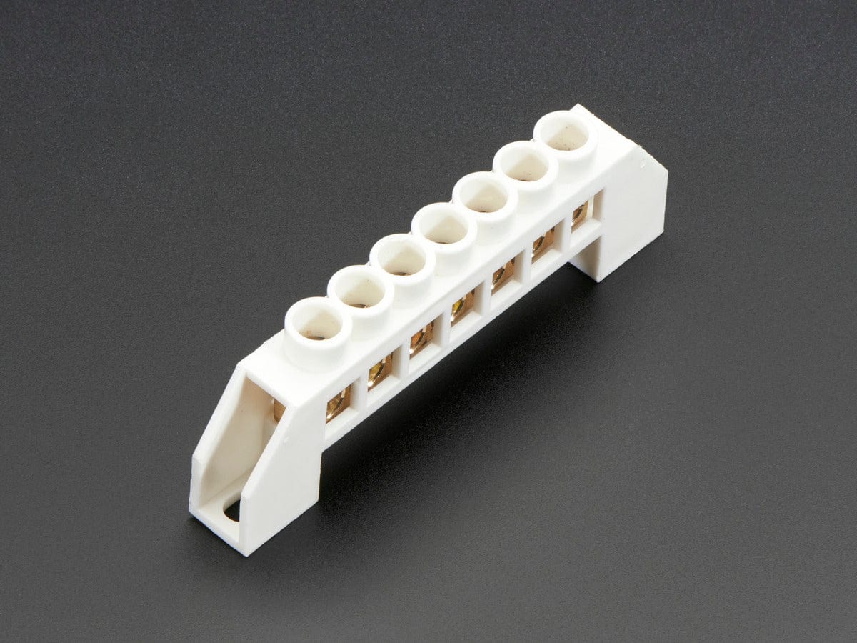 Power Distribution Bus - 7 x 6mm diameter solid brass