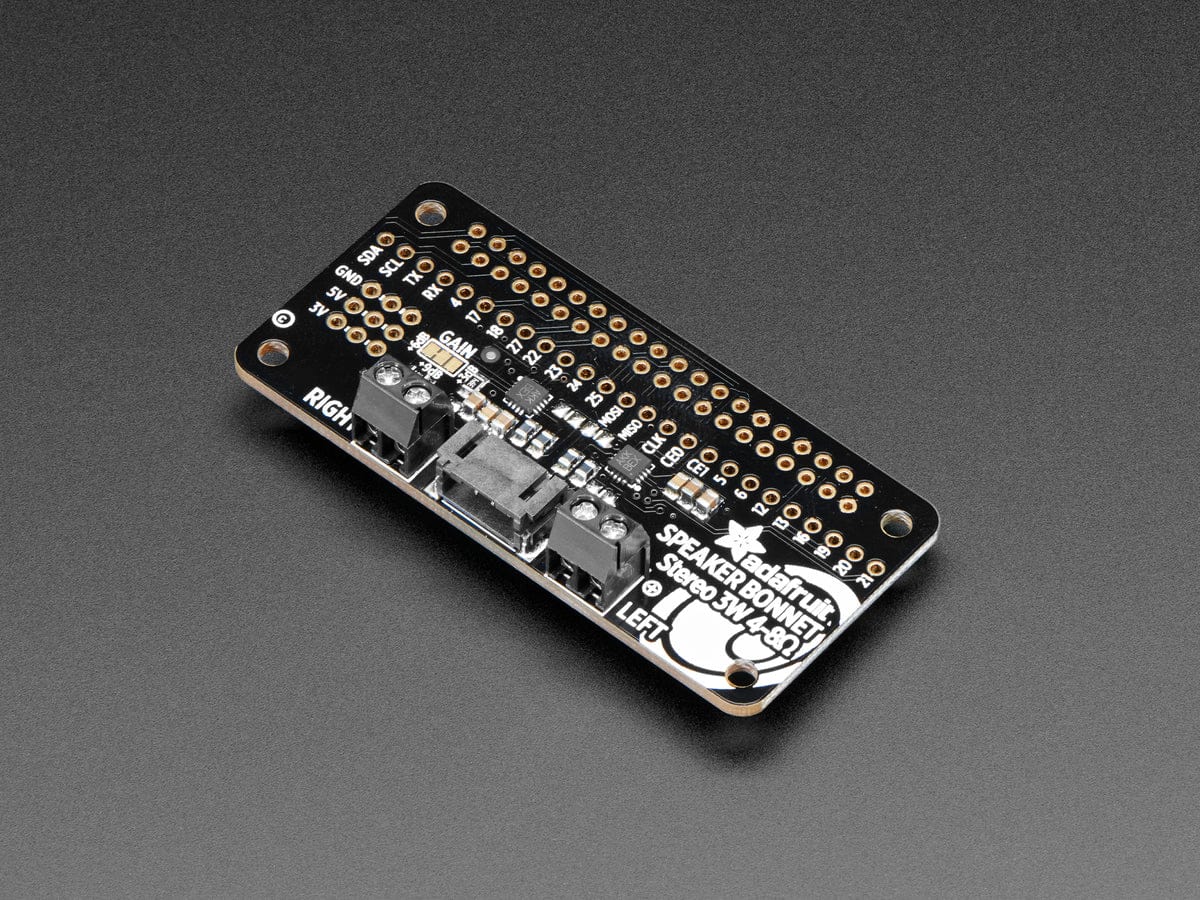 Adafruit I2S 3W Stereo Speaker Bonnet for Raspberry Pi (Mini Kit)