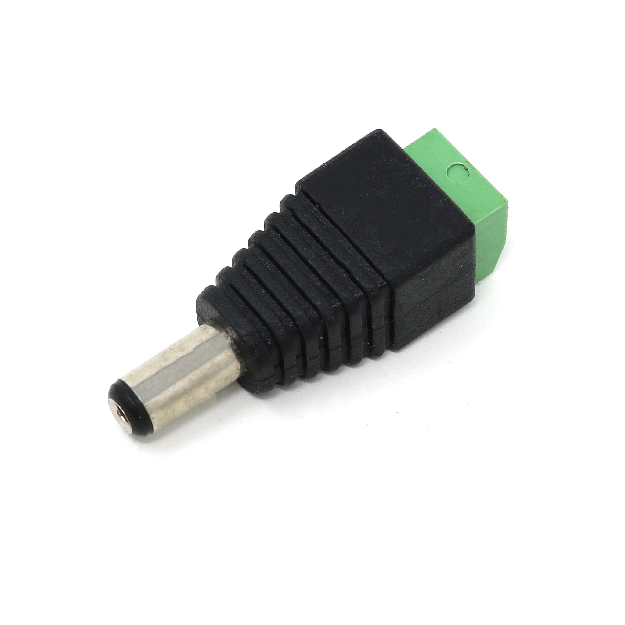 Male DC Power Adapter - 2.1mm Plug to Screw Terminal Block