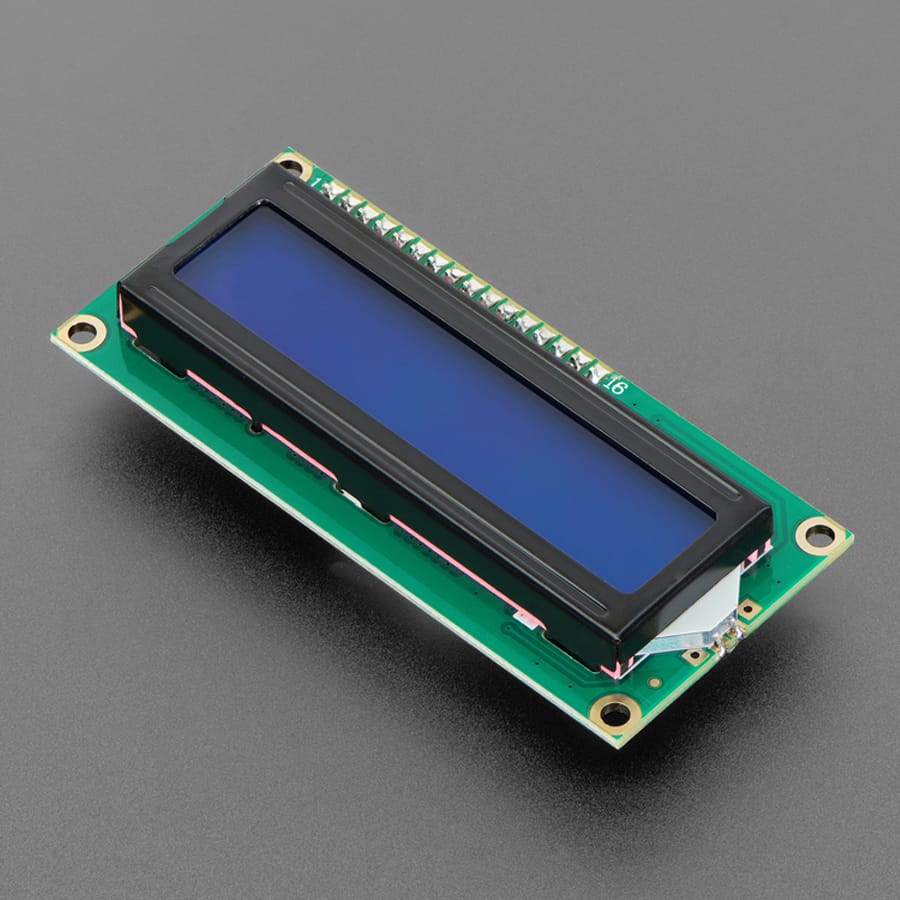 Assembled Standard LCD 16x2 + extras - White on Blue