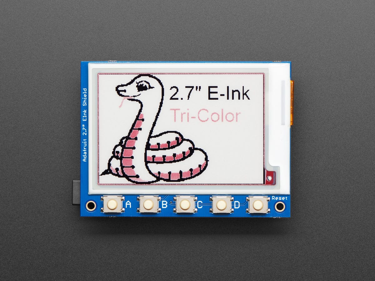 Adafruit 2.7" Tri-Color eInk / ePaper Shield with SRAM (Red Black White)